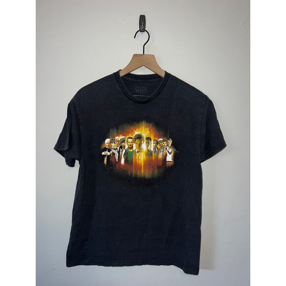 Retro Doctor Who Television Series Black Actor Matt Smith Shirt M Medium - Picture 1 of 8
